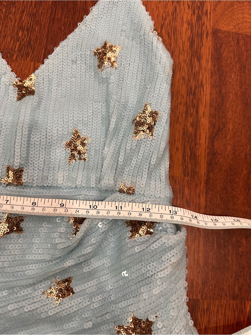 Superdown REVOLVE  Dina Light Blue Sequins Star-Embellished Mini Dres. Party. S - Picture 15 of 16